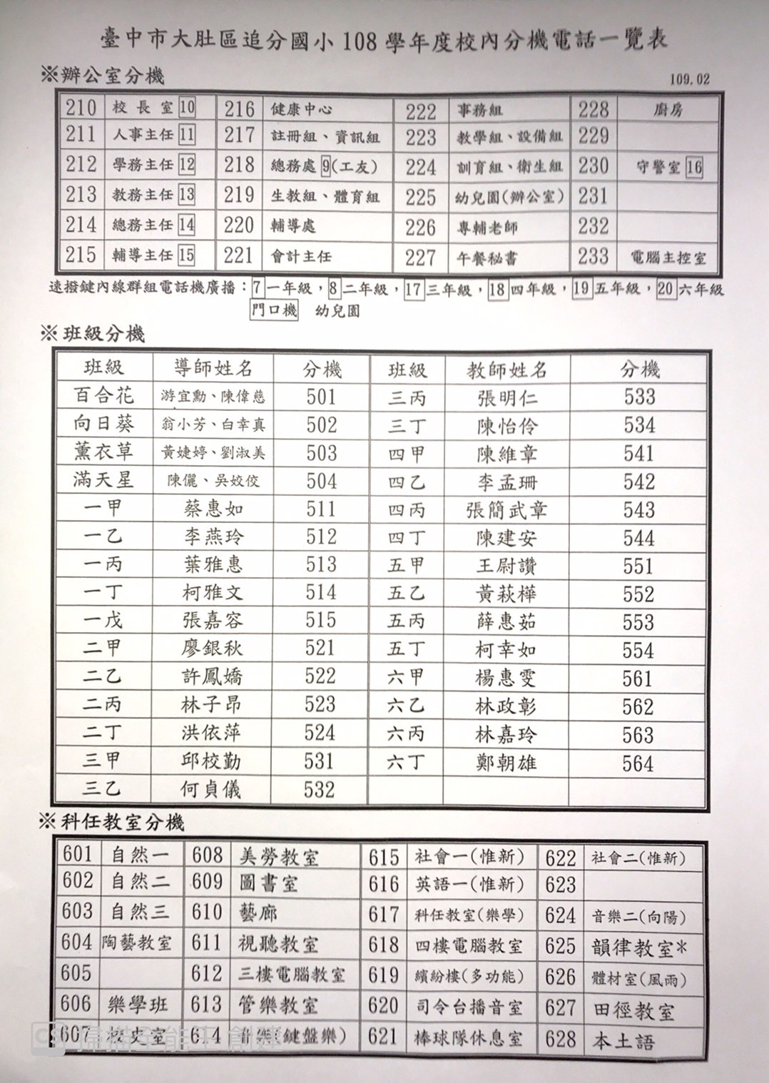 學校分機